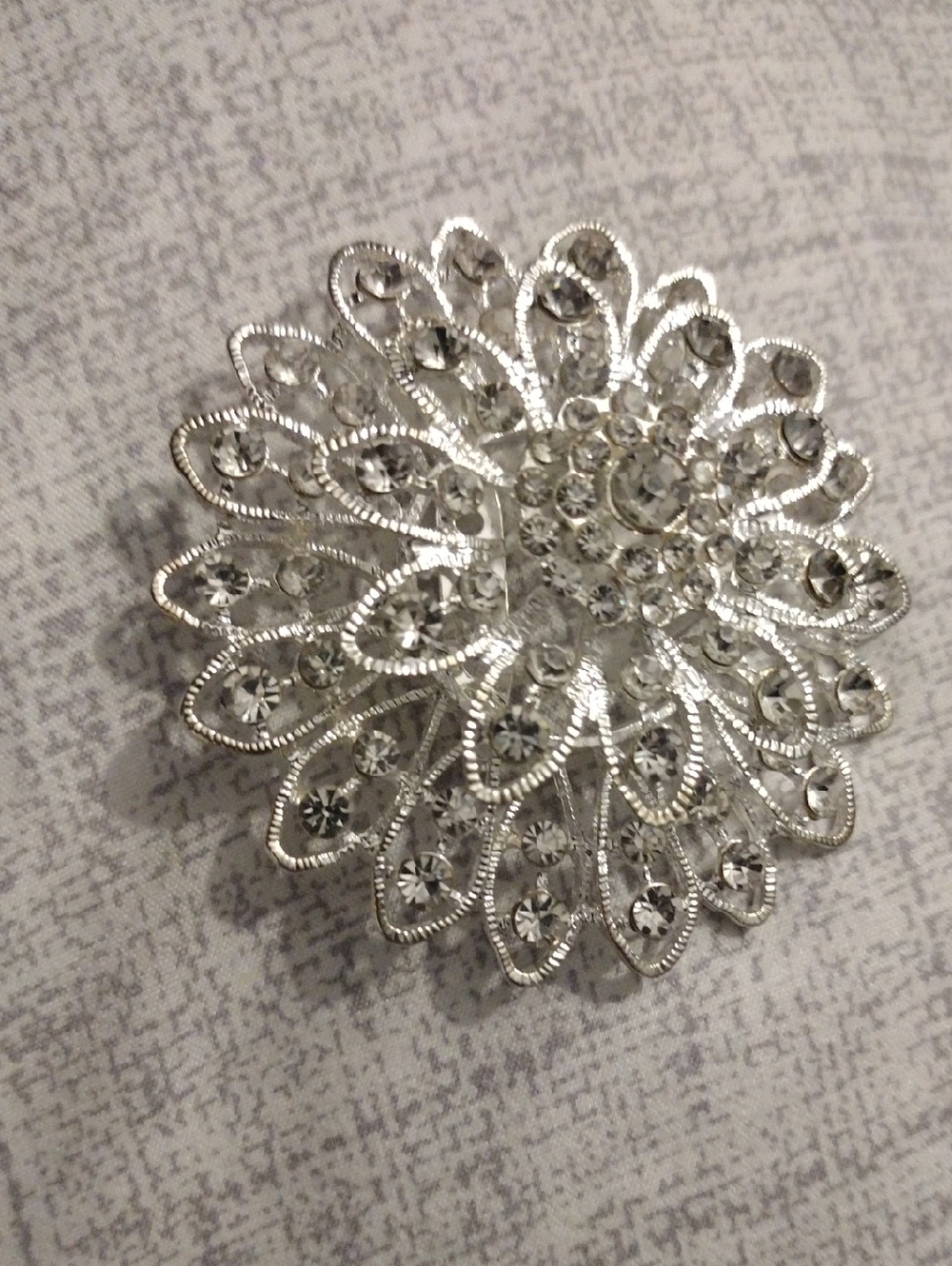 Fabulous Large Rhinestone Circular Brooch